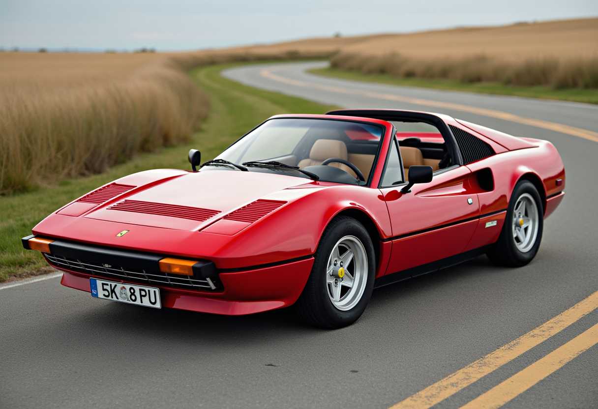 Iconic Red Ferrari 308 GTS Roadster in Prime Condition Stuns on the Open Road
