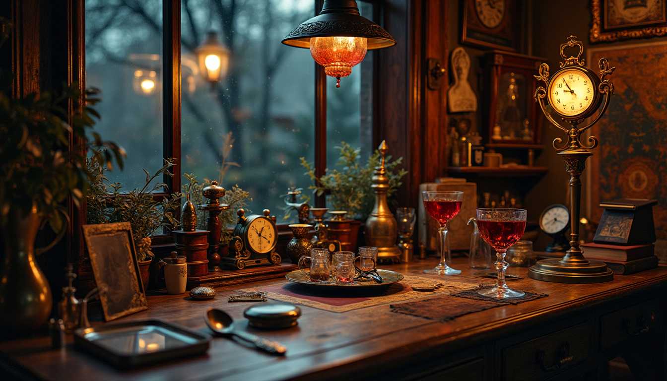 An Evening of Victorian Elegance A SteampunkInspired Desk Set