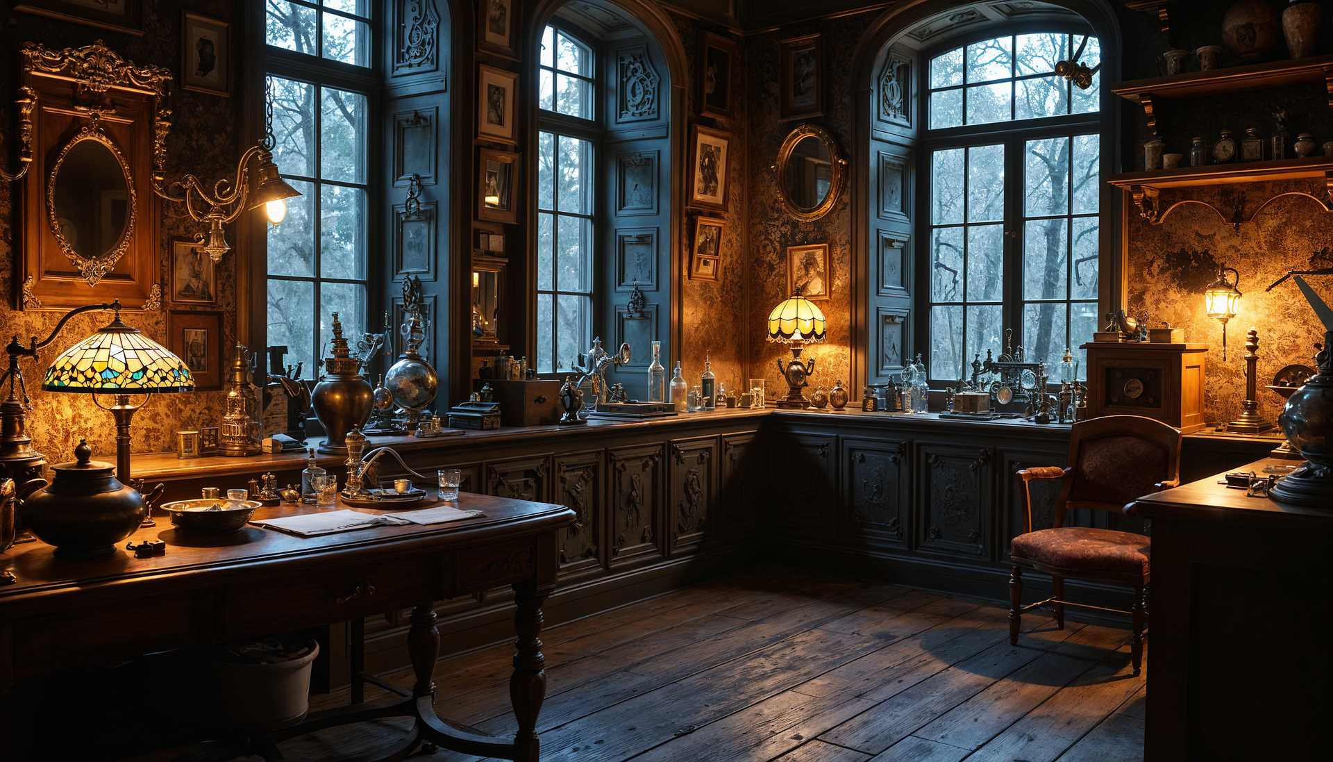 AI-generated image: masterpiece, best quality, highres, sharp image, more detail, *MIRRORS ALL OVER, ALL REFLECTIVE OBJE