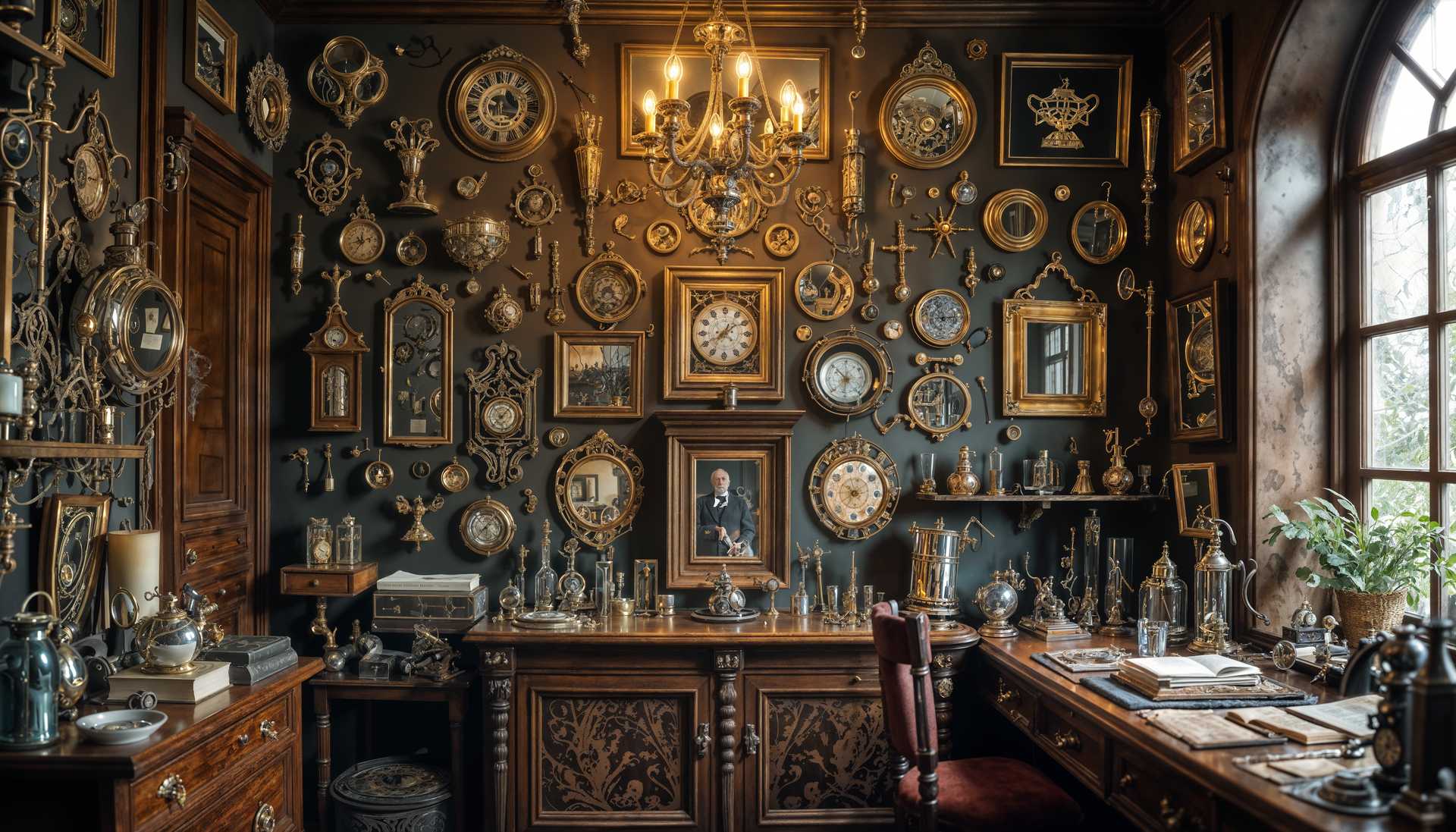 AI-generated image: masterpiece, best quality, highres, sharp image, more detail, *MIRRORS ALL OVER, ALL REFLECTIVE OBJE