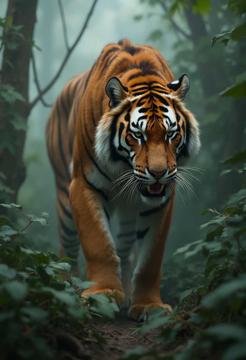 Anthropomorphic tiger woman, 
