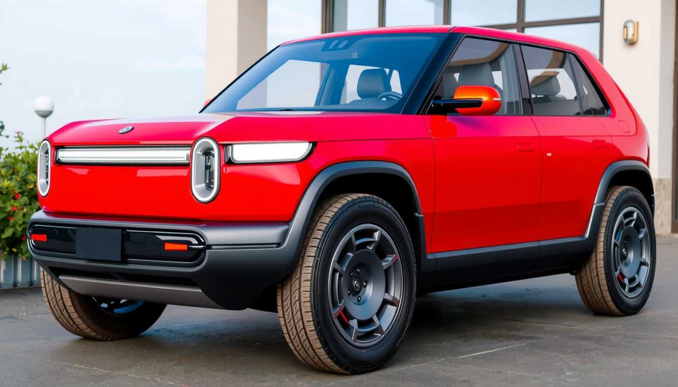 a photo of a RIVIAN R3X car,