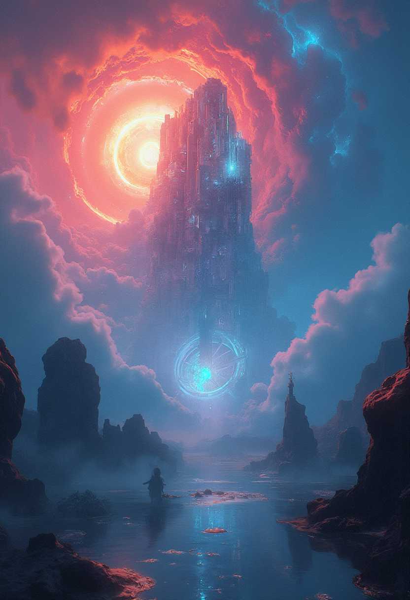 beautifully detailed, masterwork, concept art of a hyper detailed hyper creative multiverse paradigm shift, hyper creative shift, huhd, 8k, 20 megapixels, by brom and by beeple, by anton fadeev, on artstation and cgsociety, digital art, god rays, ray tracing, subsurface scattering, deeply, 3d rendered, hyper fidelity, an iconic masterwork, (gestalt:1.26), pragnanz, digital art piece, deep, horizontal, 3d rendering, hyper detailed, intricate details, finely rendered, hyper deep depth-of-field, foreground-to-horizon depth-of-field, hyper huhd, macro, detailed photograph, celestial, illustrious, fine detail, sharp focus, rich bright colors, intricate, elegant, luxury, awesome background, contemporary, cinematic, pristine, dynamic, joyful, unique, perfect, ambient, thought, very beautiful, marvelous, elaborate, light, shining
