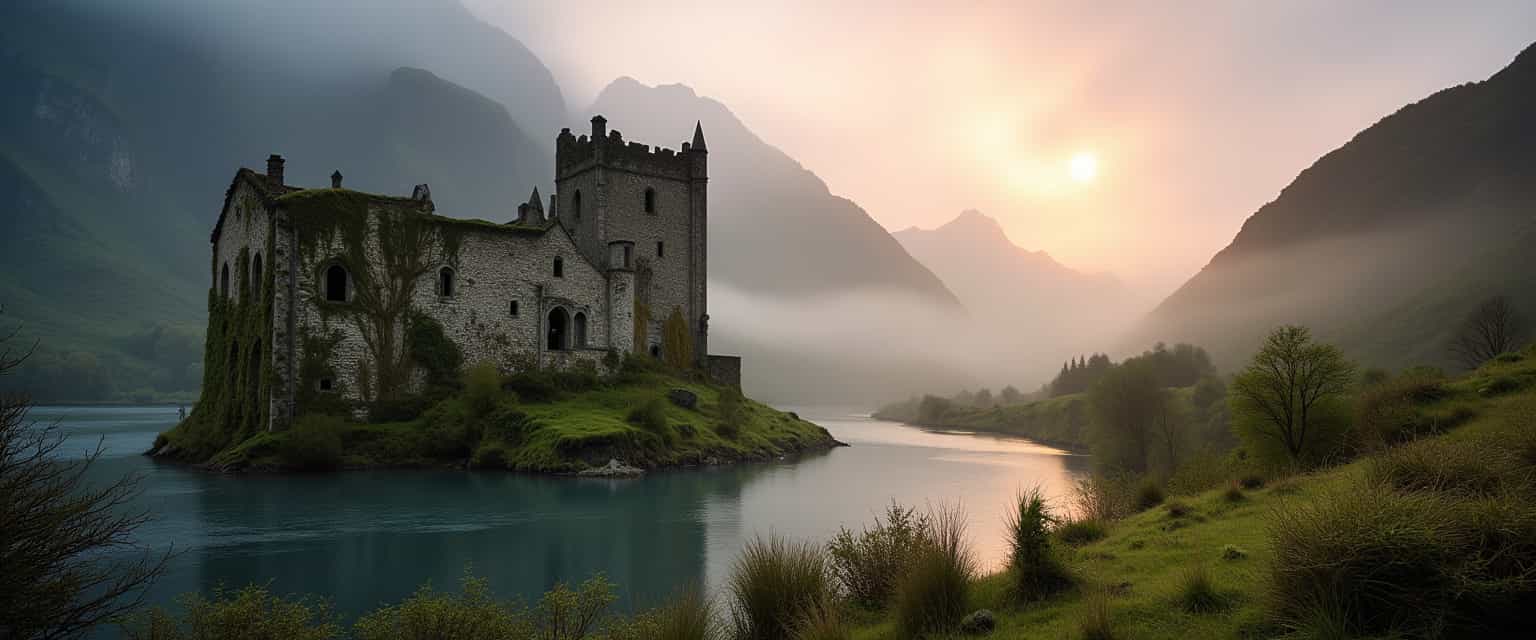 Misty Morning at the Enchanted Castle