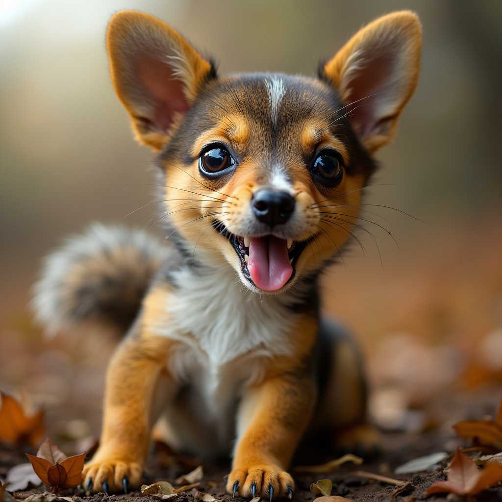 a dog with the body of a squirrel
