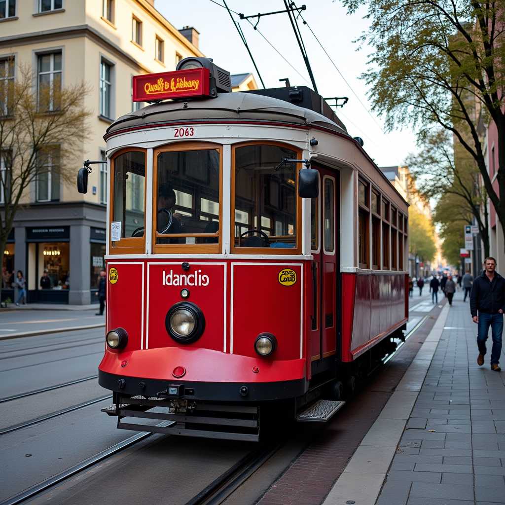 a photo of the iconic tram 28