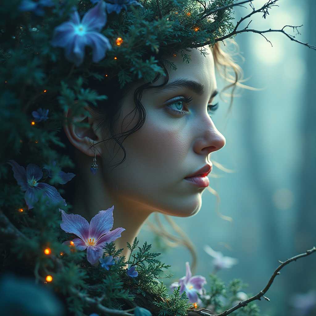Enchanted Forest Faerie A Whimsical Portrait of Natures Beauty