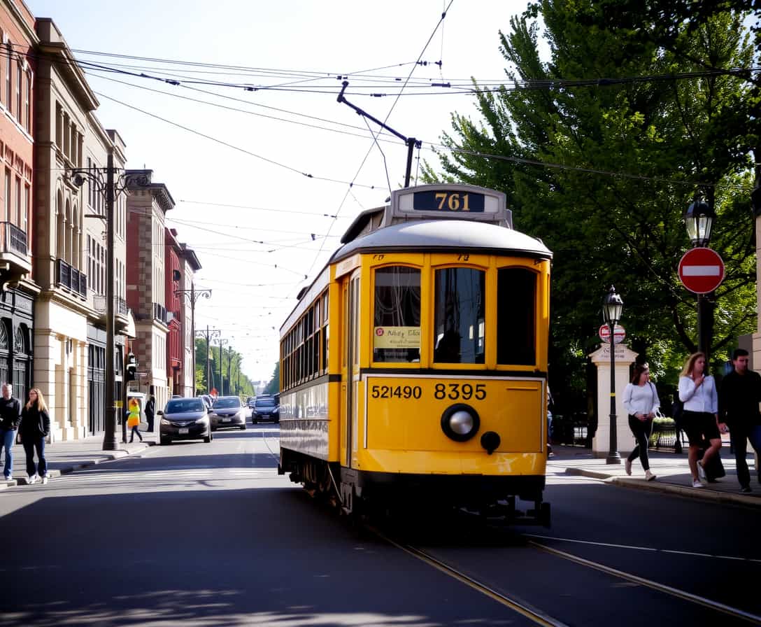 YellowSemi, a photo of the iconic tram 28