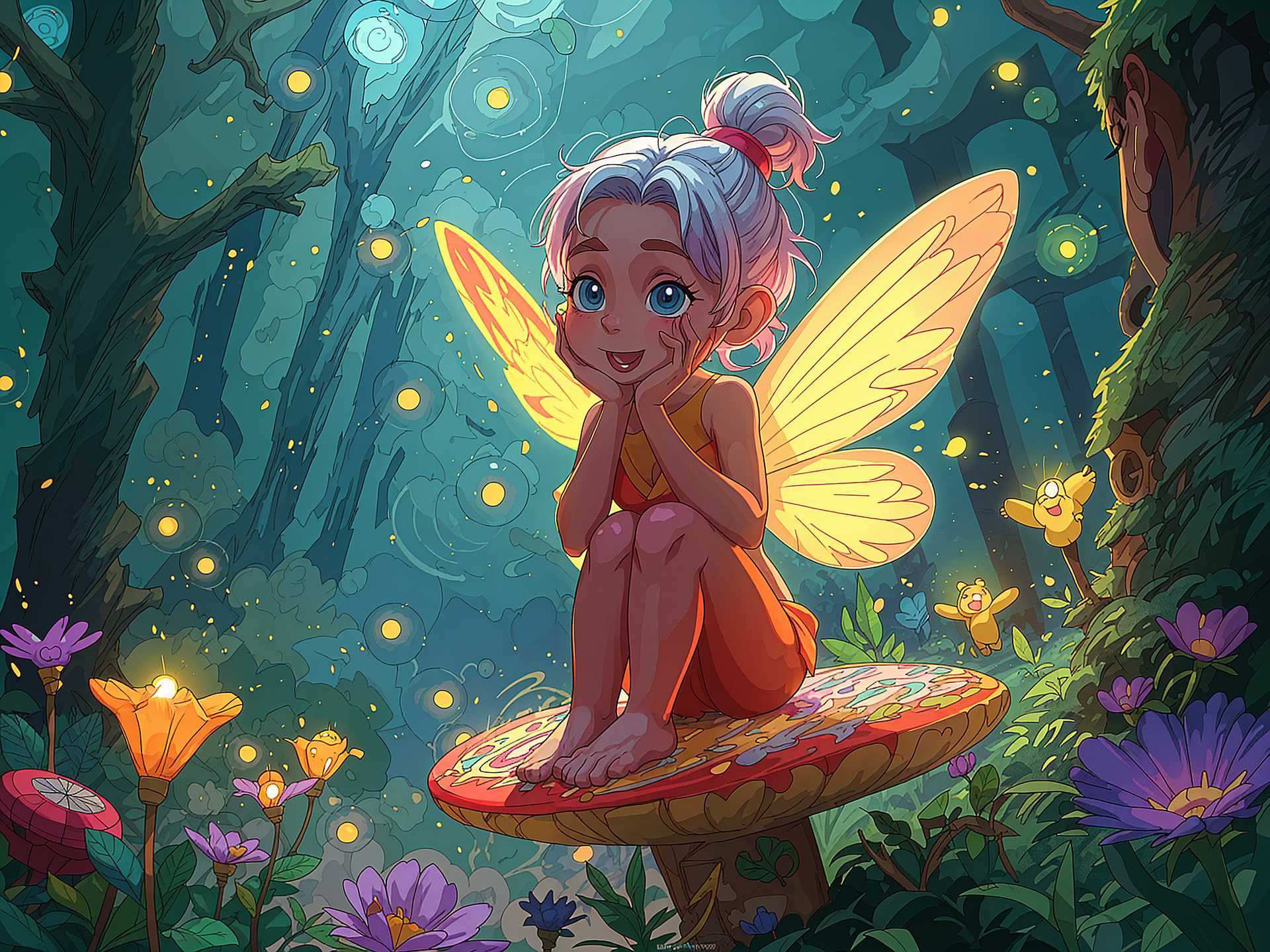 AI-generated image: cartoon, animation, bright colors, fun, masterpiece, best quality, highres, sharp image, more detail