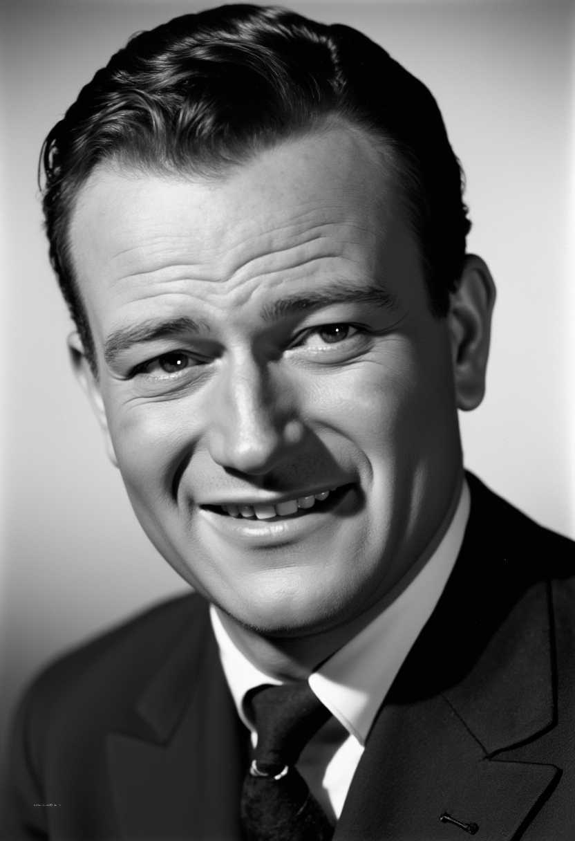 Iconic John Wayne in a Classic Portrait