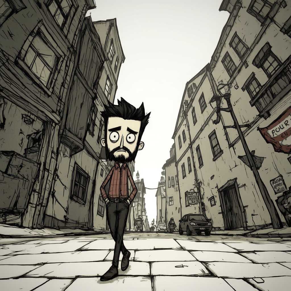 Juaner_dsstyle, a man walking in the street