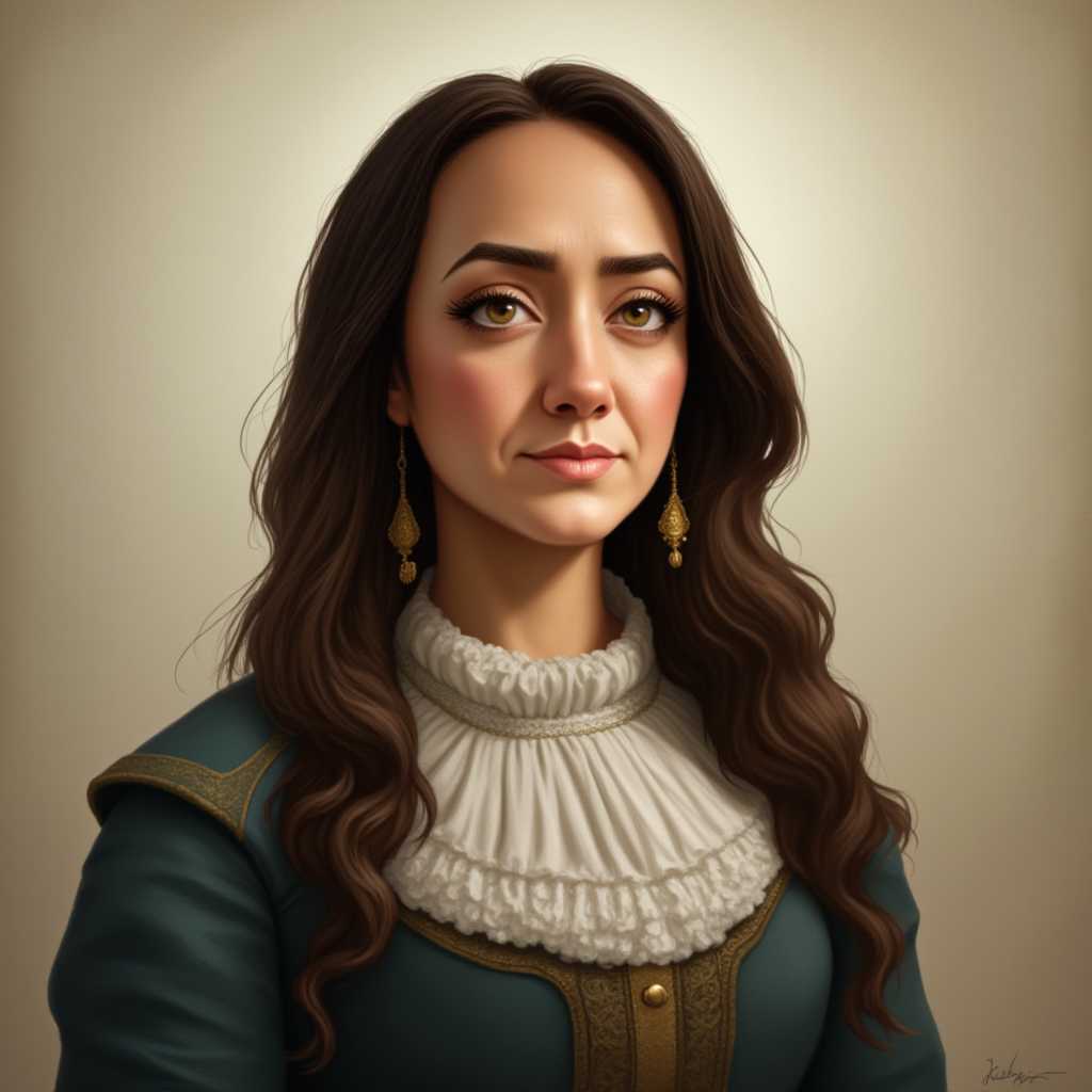 Portrait of a Woman in Historical European Fashion