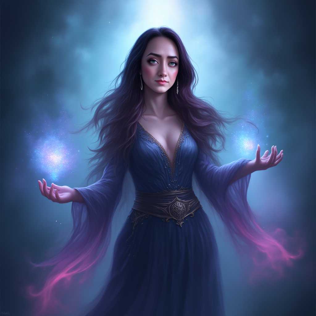 fantasy character, magical elements, ethereal lighting