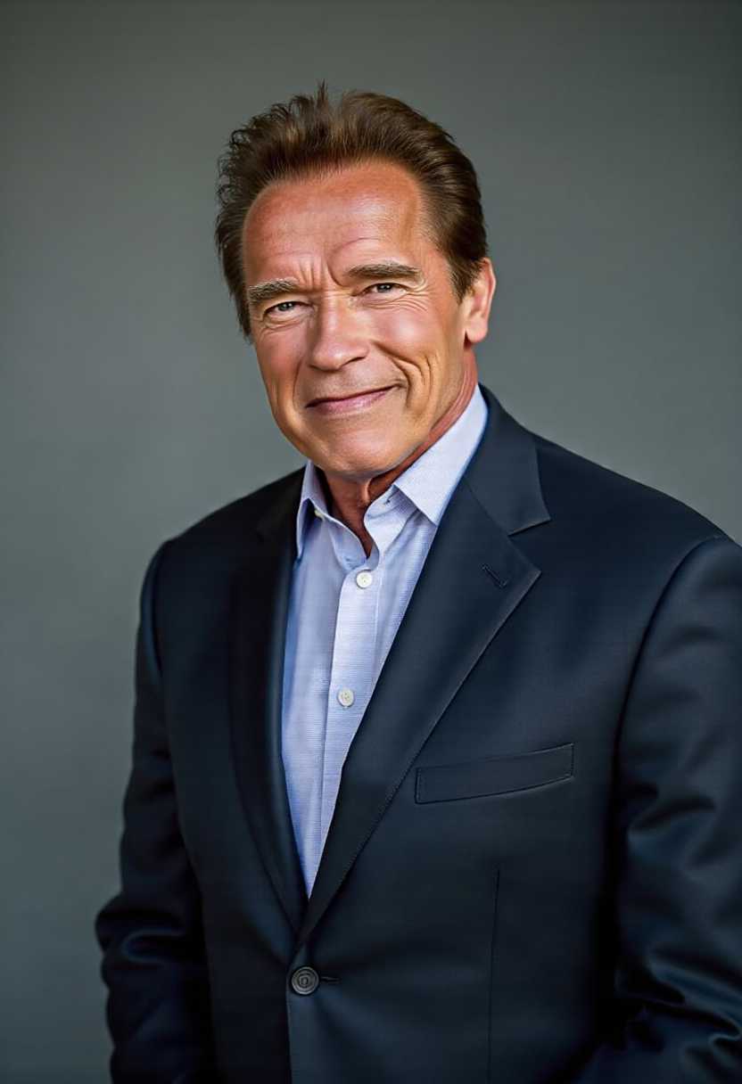 a photo of ARNOLD,  looking at camera, wearing a business suit