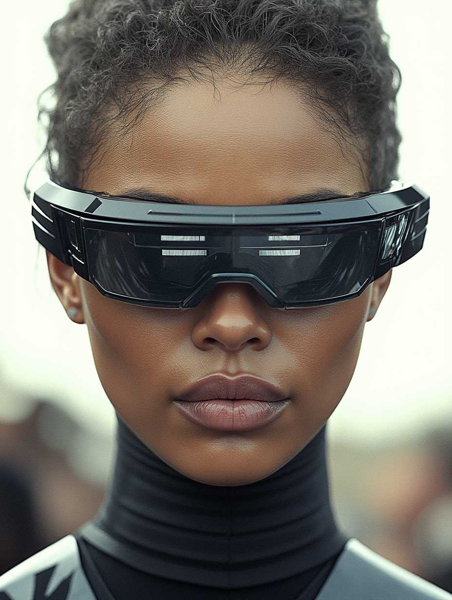 Closeup of a Person Wearing Advanced Eyewear