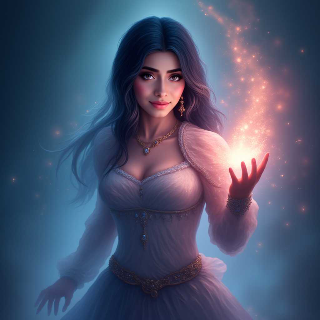 fantasy character, magical elements, ethereal lighting