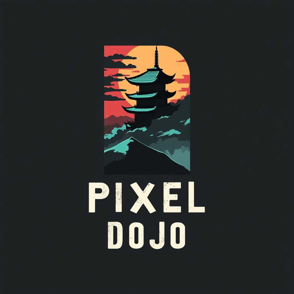 Title: "Logo Design for Pixel Dojo" Description: Design a logo for "Pixel Dojo," a name that evokes a blend of technology and precision with a touch of Japanese culture. Imagine a modern, minimalist logo that balances digital aesthetics with traditional influences. Visual Details: - Use a geometric, pixelated style to reflect the digital aspect. - Incorporate a stylized dojo or traditional Japanese architectural element subtly integrated into the design. - Color palette: black, white, and a vibrant shade like red or teal to add contrast and draw attention. - Include a crisp and clean font that complements the digital theme, with the word "Pixel" in bold and "Dojo" in a complementary stylized script. Style: - Blend between modern digital art and traditional Japanese ink art for a unique fusion style. - Use vector graphics for clean and scalable design. Composition: - Centralized design with "Pixel" above "Dojo," creating a balanced and symmetrical layout. - Consider a horizontal layout for versatility on websites and printed materials. Mood and Atmosphere: - Convey a sense of innovation, discipline, and artistry, inspired by the concept of a dojo where skills are honed. - Emphasize a harmonious blend, portraying both modern digital prowess and cultural respect. Technical As