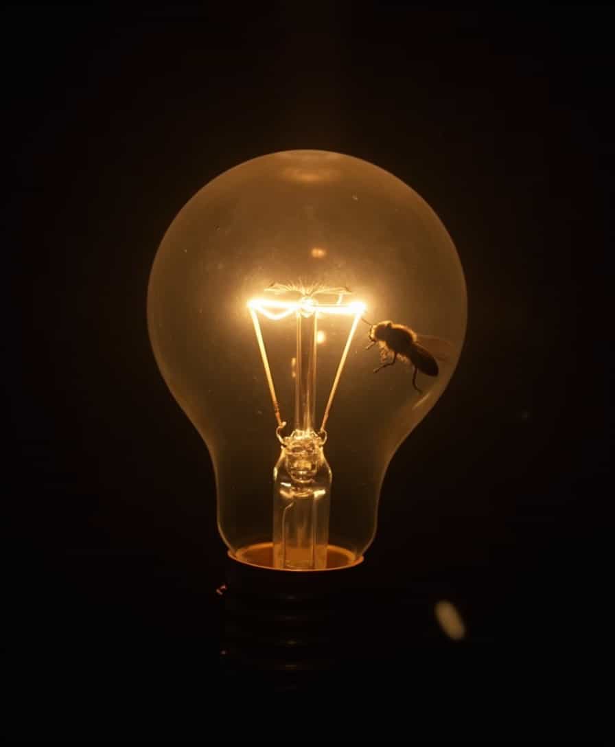 Invisible Inspiration A Bee and a Glowing Light Bulb