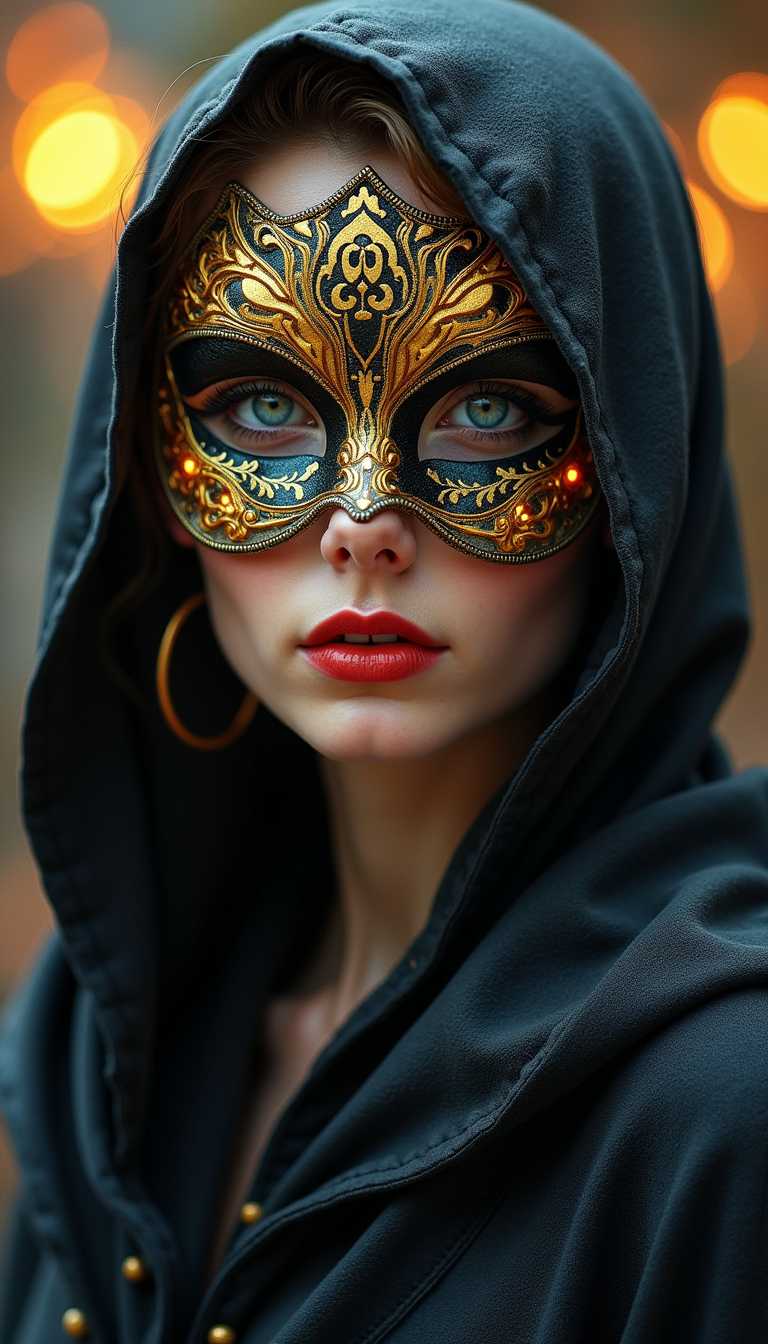 Enigmatic Beauty A Cloaked Vision