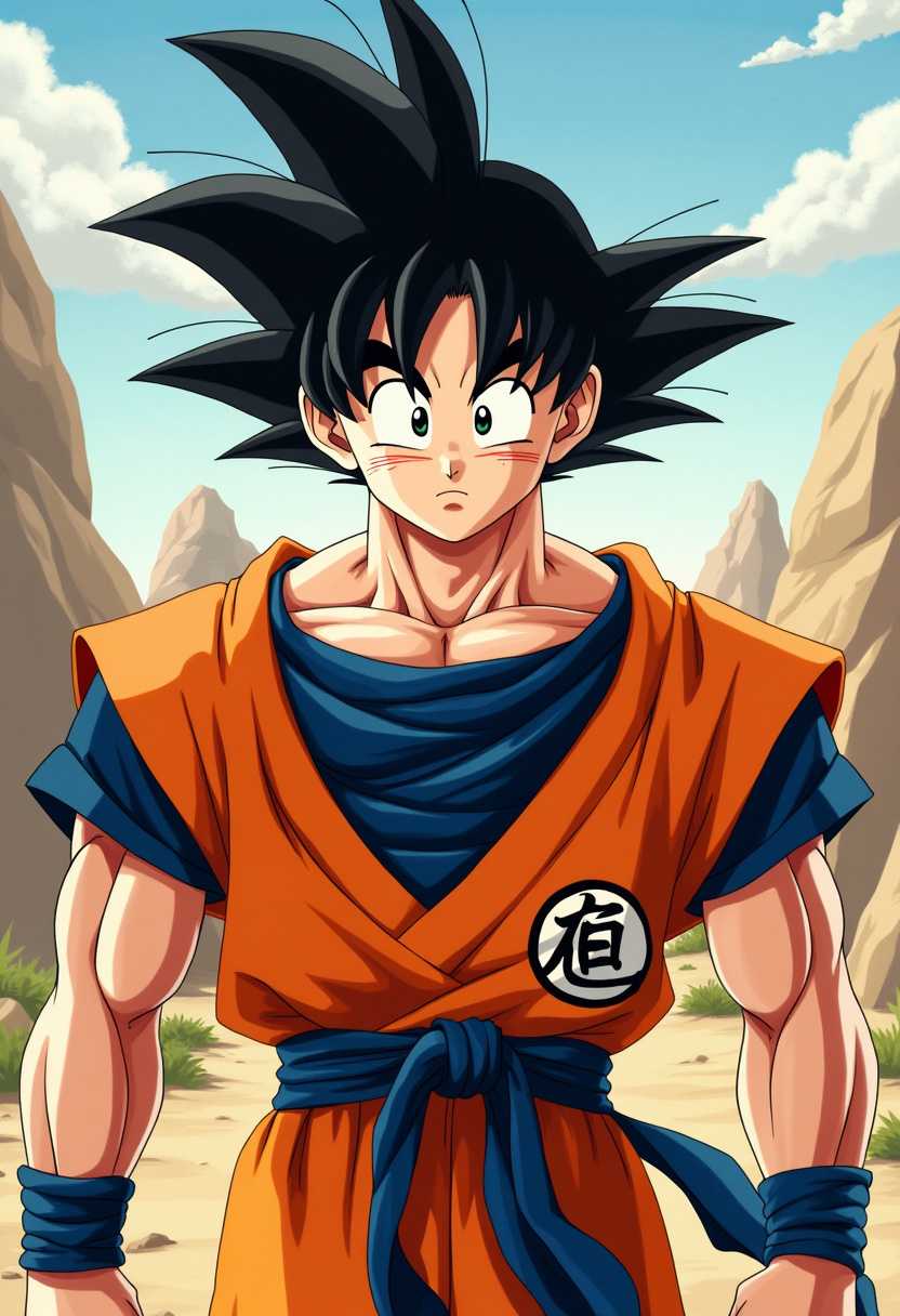 Son goku from dragonball in Naruto world

