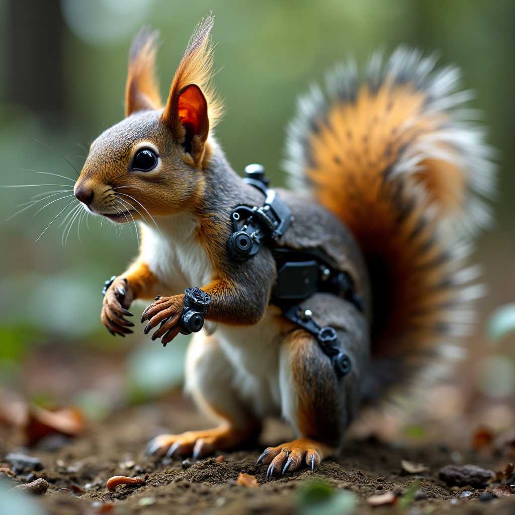an exoskeleton for a squirrel