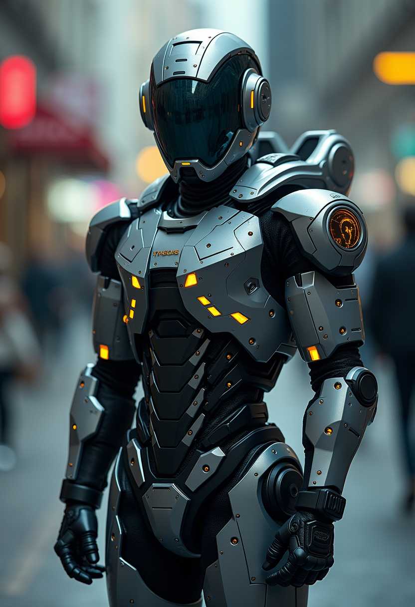 a photo of TECH, a man soldier, style robot, high-tech style, photographic,  facing viewer


