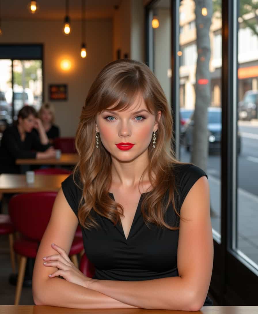 a photo of TOKSWIFTIE in a cafe in Lisbon

