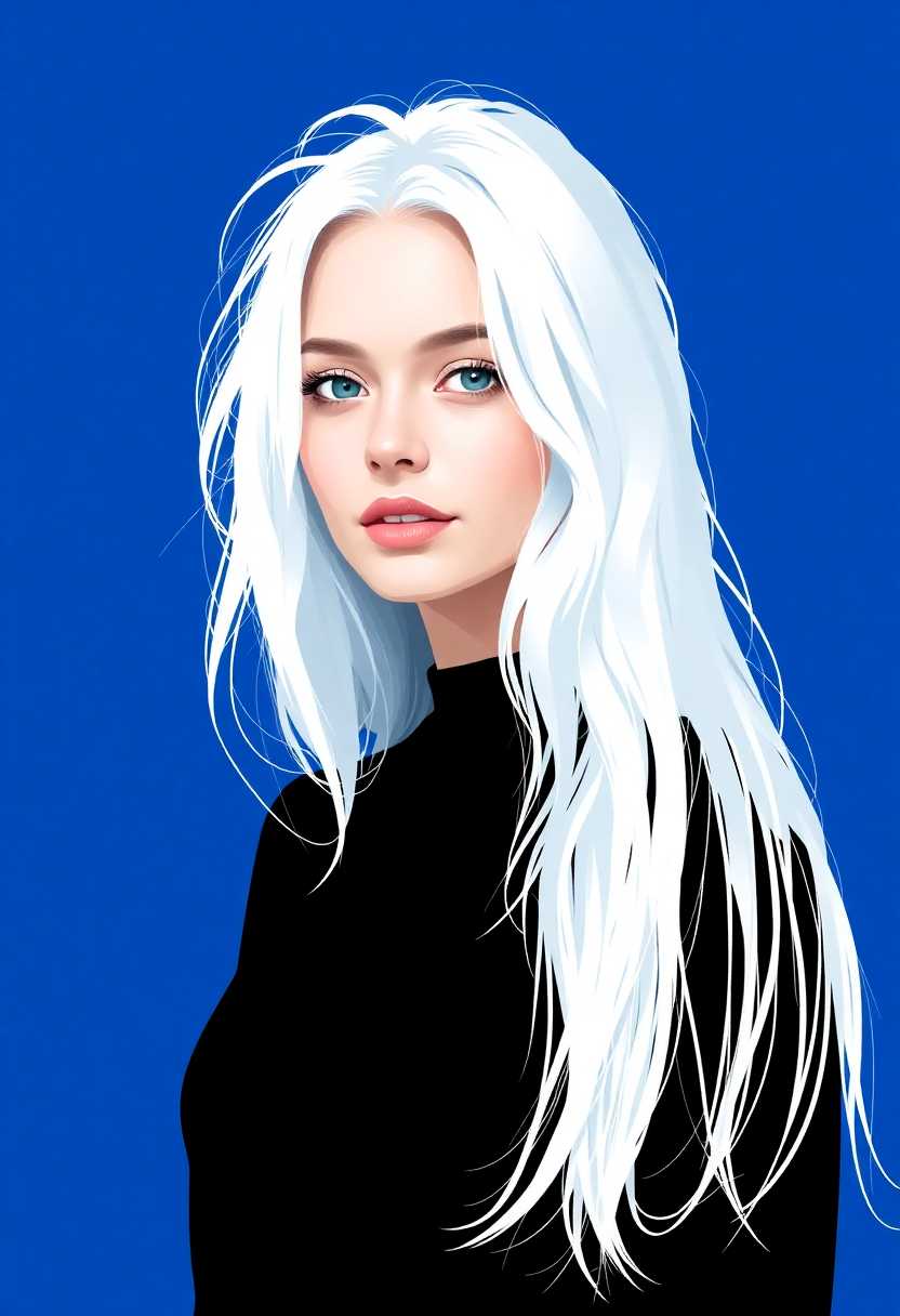 Platinum Blonde with Blue Eyes A Portrait of Elegance and Mystery