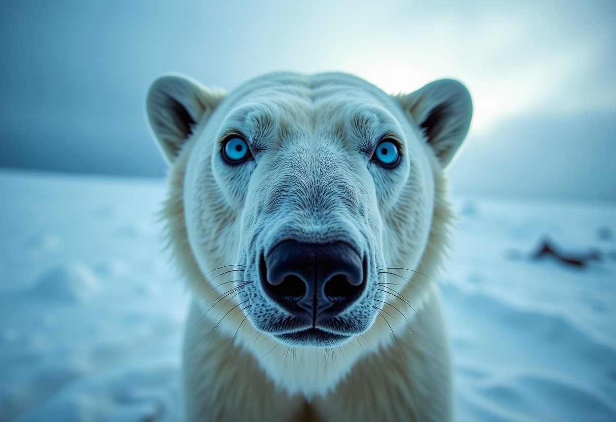 Intense Gaze of a Polar Bear