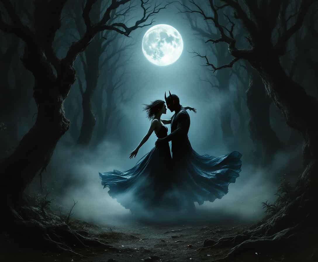 Mystical Moonlit Forest Romance