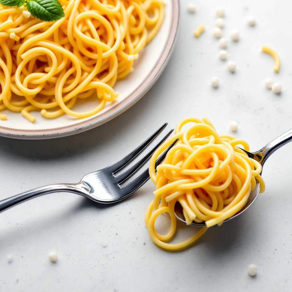 pasta, fork and spoon 