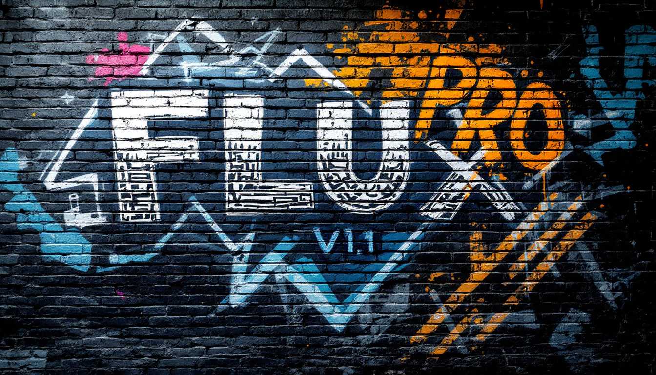 create a graffiti brick wall that reads "FLUX PRO V1.1" 