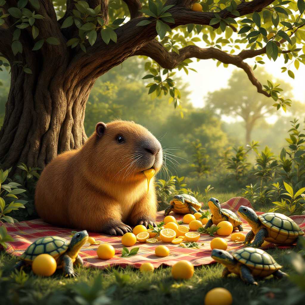 Picnic Under the Orange Tree
