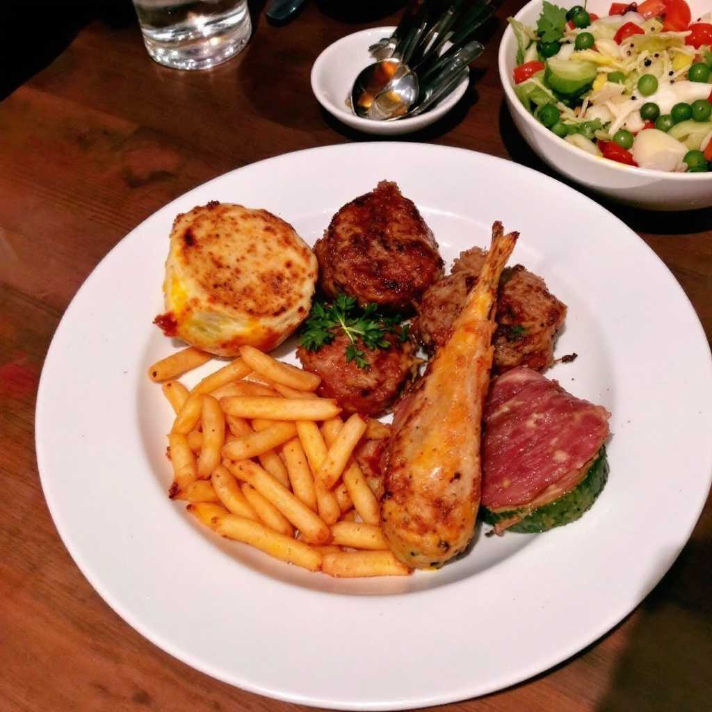 Assorted Gourmet Delights with a Side Salad