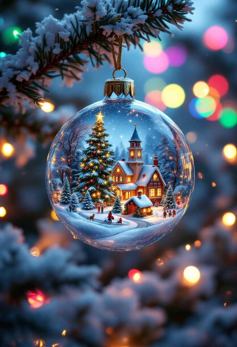Christmas Magic A Snow Globe Glimpse into a Festive Village