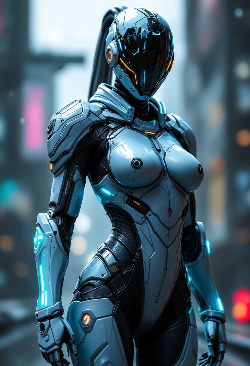 a female Viper from the video game XCOM 2, wearing form-fitting sci-fi electric armor 
