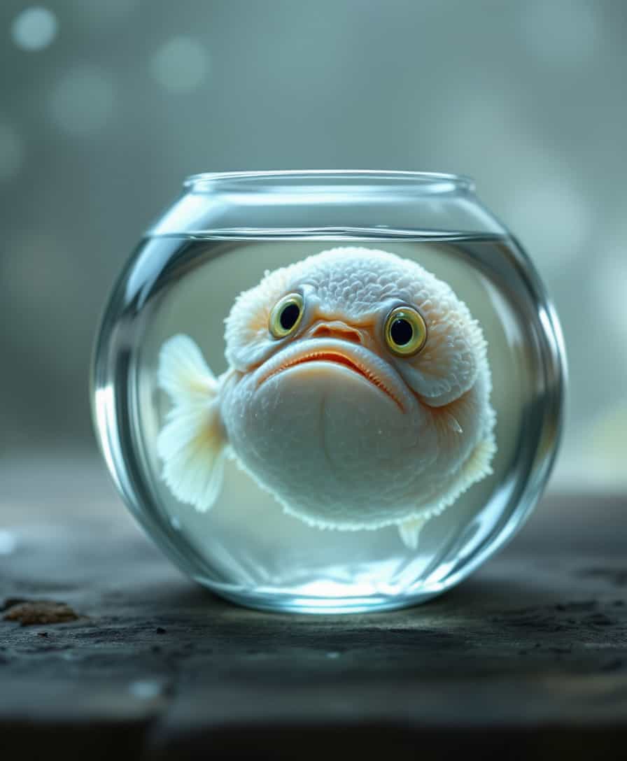 Contemplative Creature in a Fishbowl