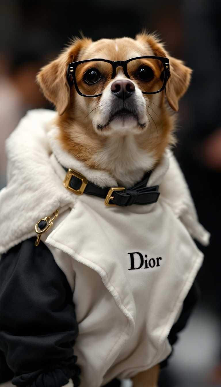 Fashionforward Canine Dressed in Diors Finest