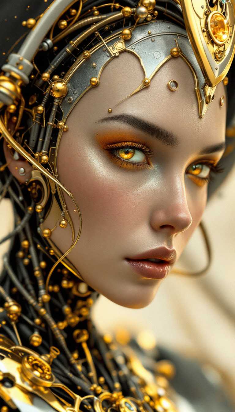 golden ratio, female robot witch, gorgeous, highly detailed, INTRICATE, centered, digital painting, smooth, sharp focus, illustration, artgerm, donato giancola, joseph christian leyendecker, les edwards, ed repka, WLOP