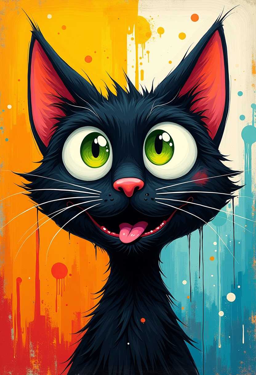 Whiskers the Wonder Cat A Portrait of Feline Fun and Fantasy