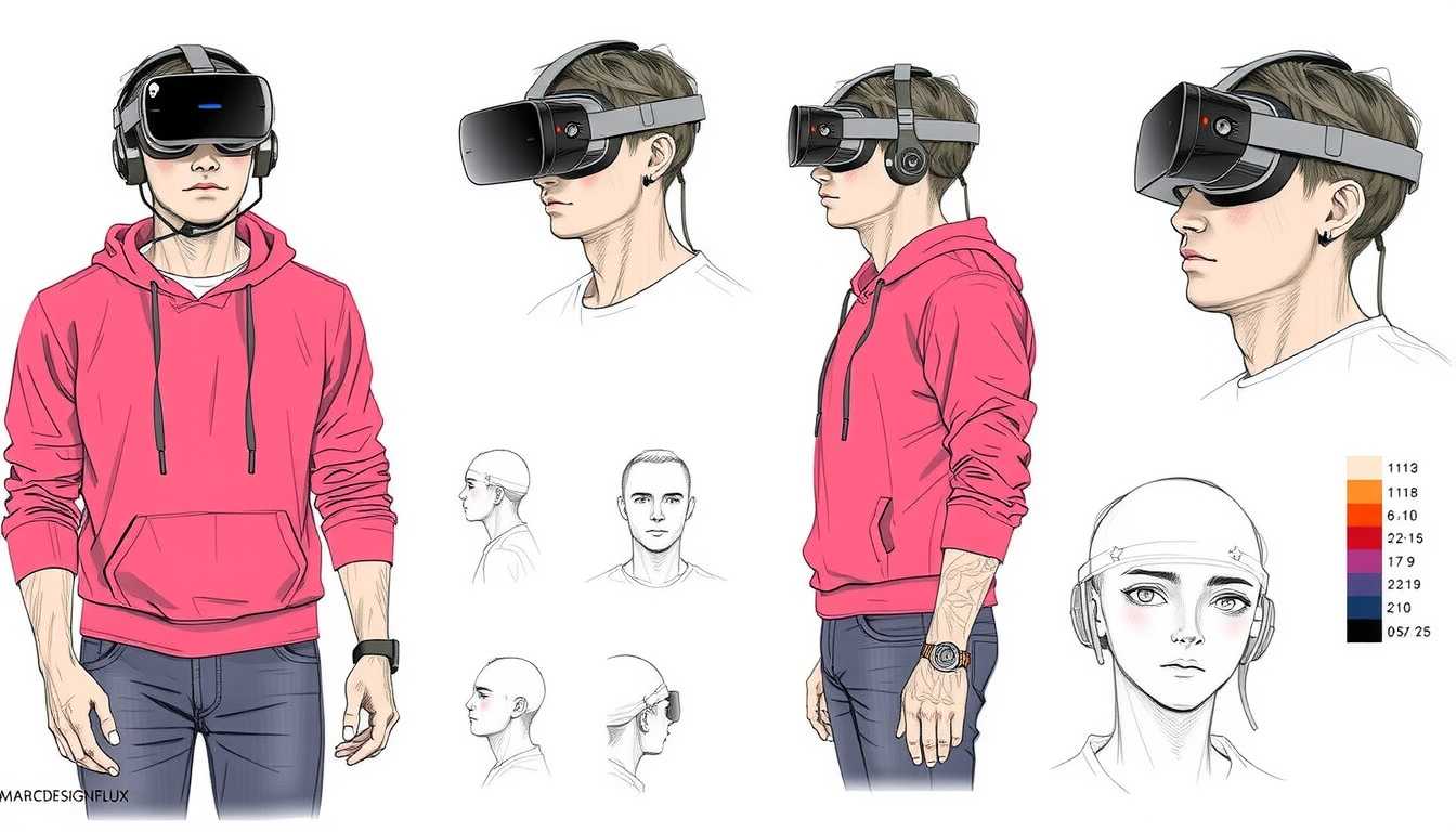 VR Enthusiast Character Design Sheet