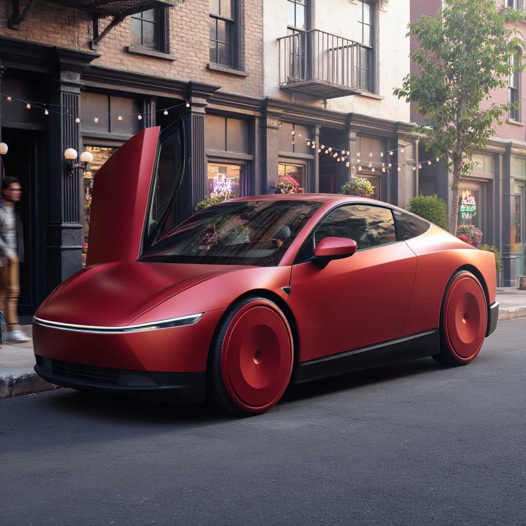 a photo of a red TSLACBRTXI car,