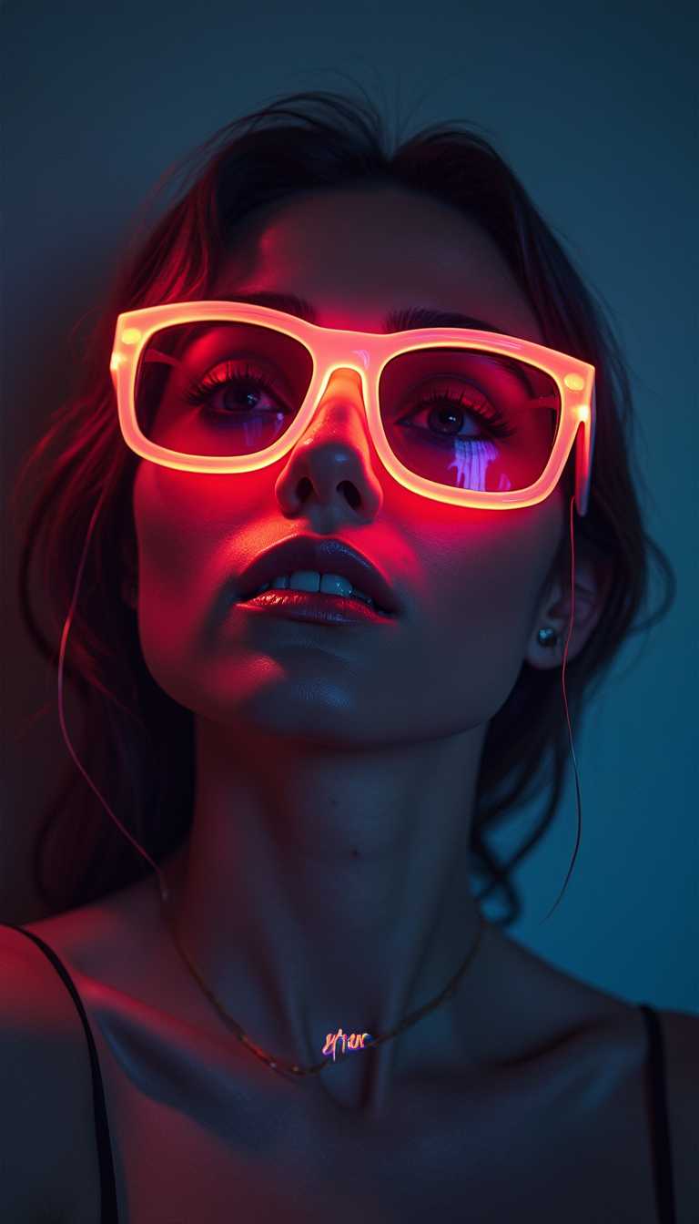 NeonLit Fashion Statement A Portrait of Modern Glamour