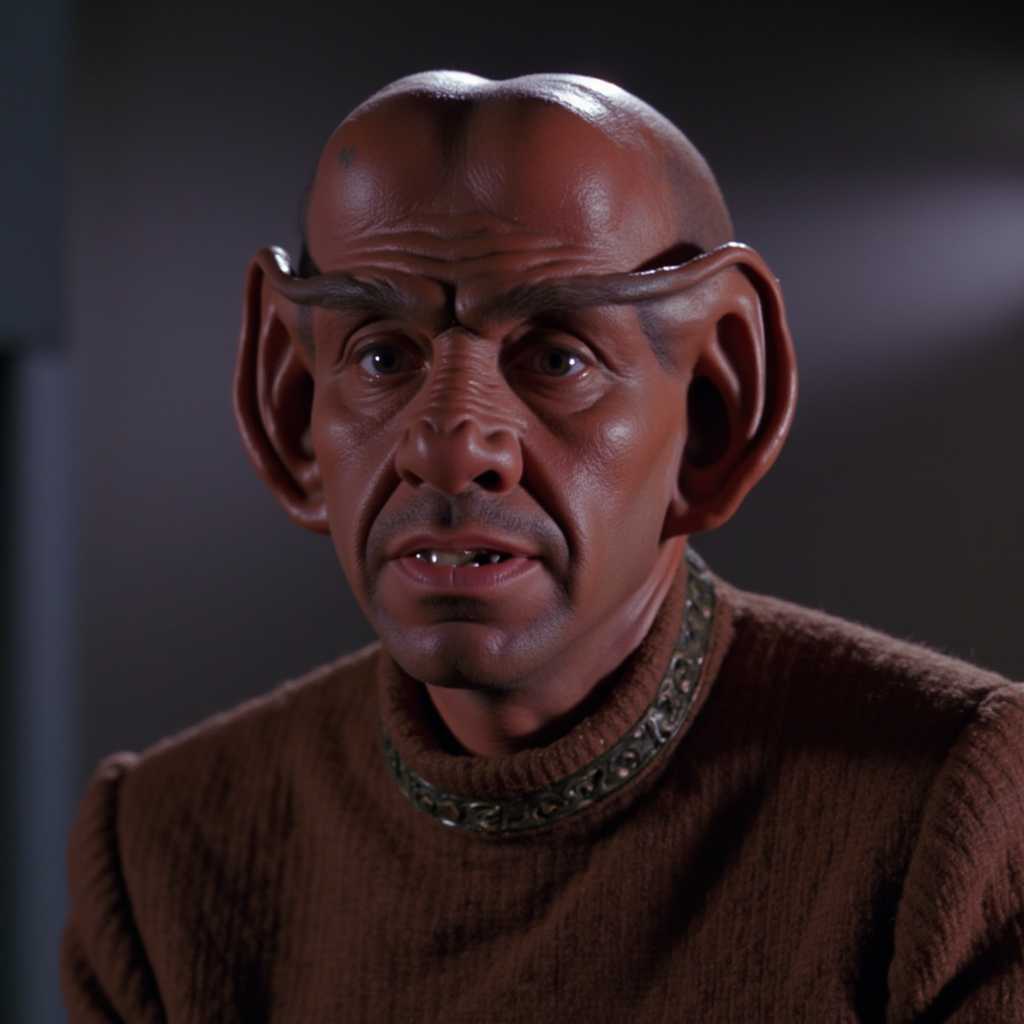VincentD as a ferengi in a star trek ship