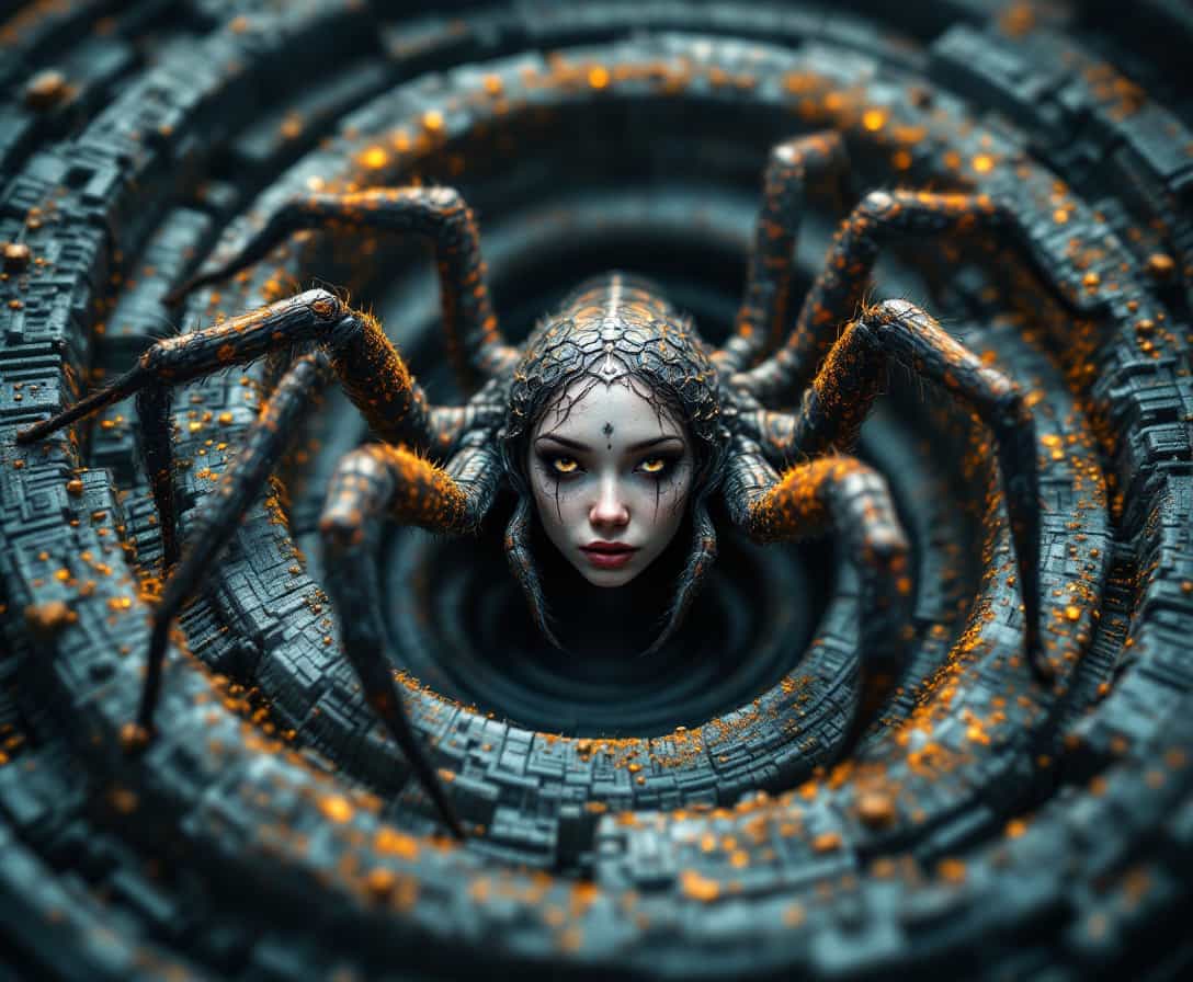 Arachnid Enigma: The Guardian of the Spiral