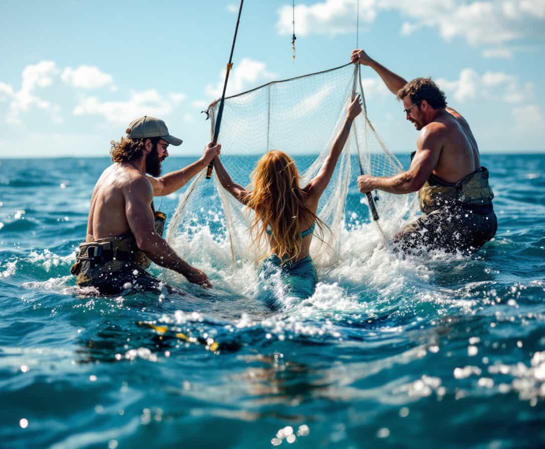 Mermaid Rescued by Fishermen in a Dramatic Ocean Encounter