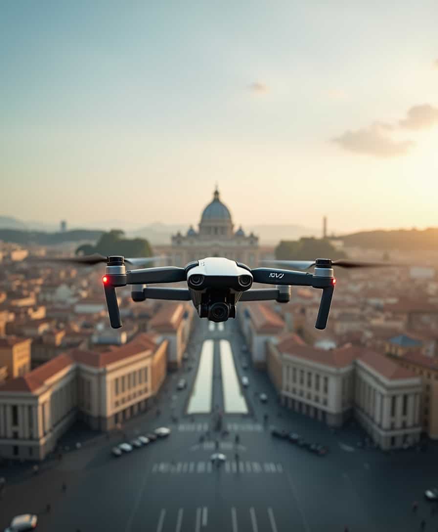 Drone's Eye View of St. Peter's Basilica