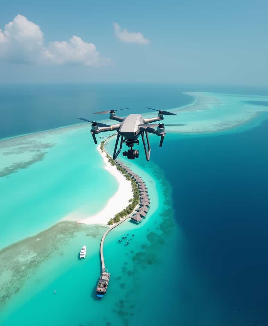 Drone's Eye View of Tropical Paradise