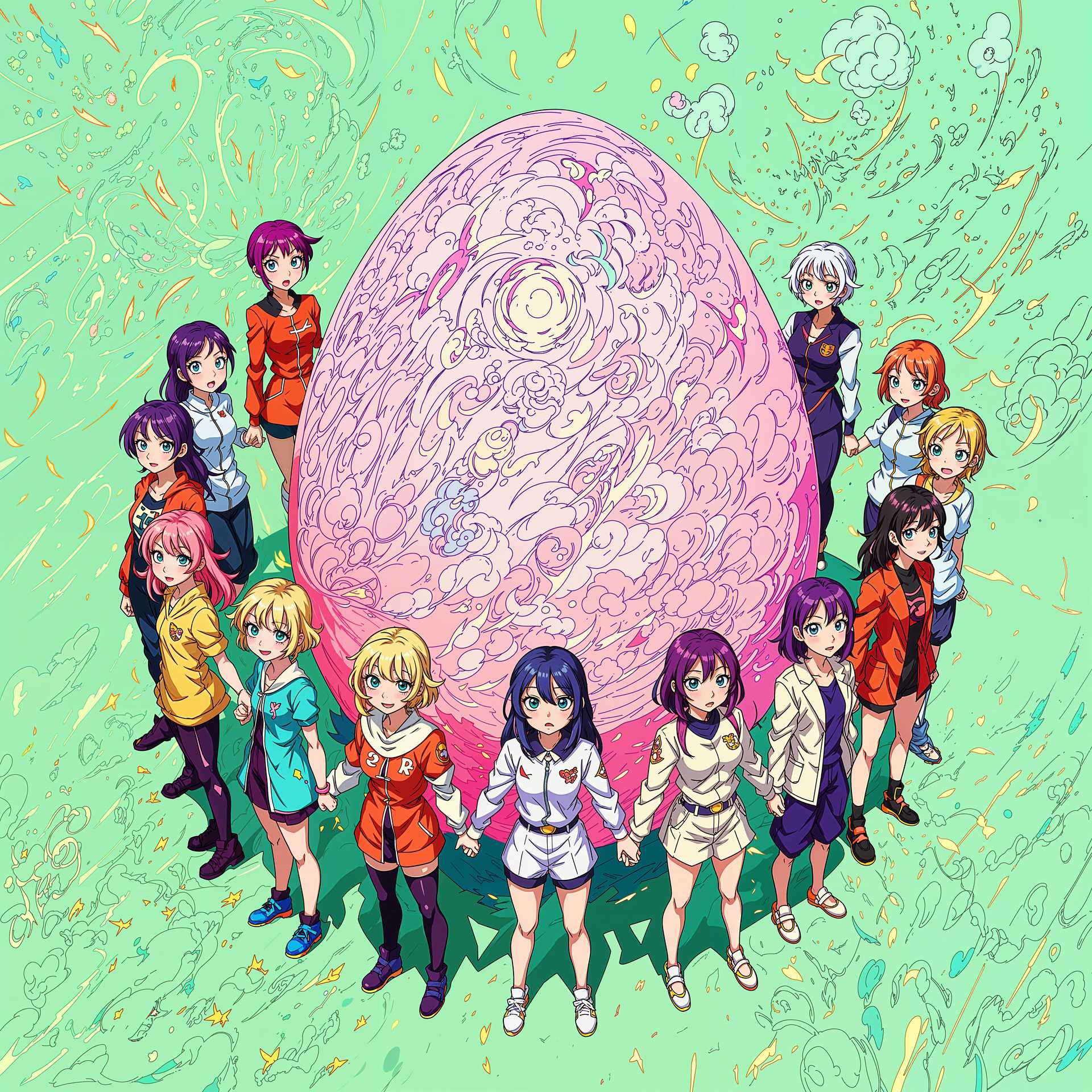 AI-generated image: anime style, anime illustration, cartoon, animation, bright colors, fun, anime illustration, anime f