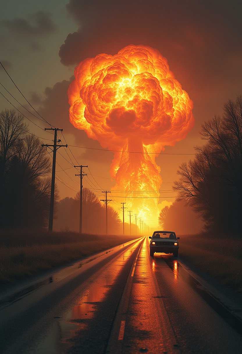 It's always the car siren and the distant dog barking that sells the explosion was big enough